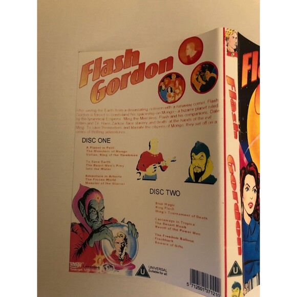 Flash Gordon DVD 2 Disc Set Vintage Rare Animated 5712501371210 No Case - Picture 5 of 5